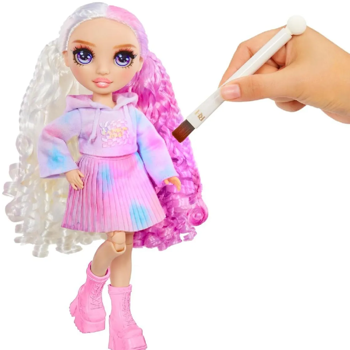 New Rainbow High - Watercolor & Create DIY - Muñeca ojos lavanda Muñecas