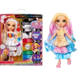 Discount Rainbow High - Watercolor & Create DIY - Muñeca ojos castaños Muñecas