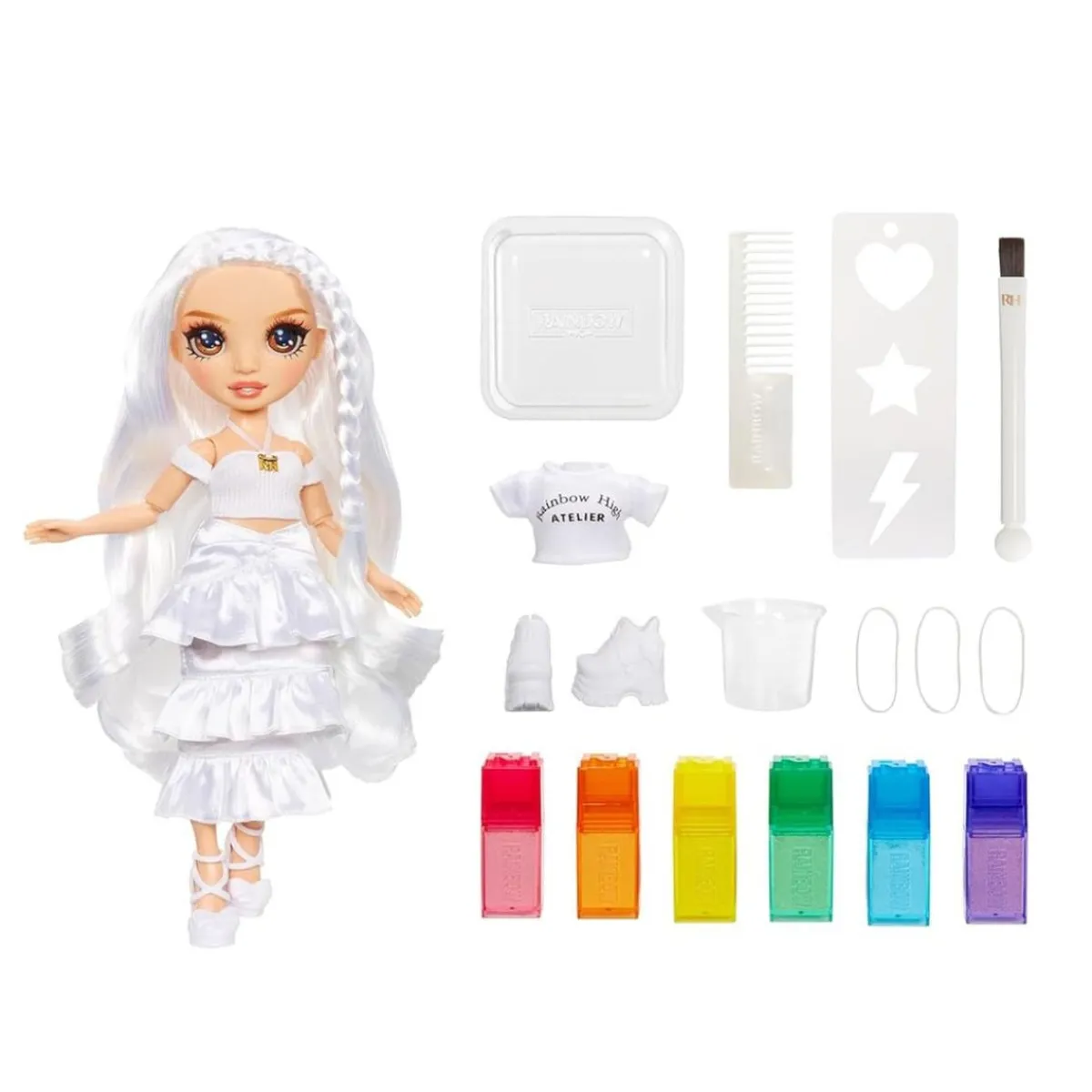 Discount Rainbow High - Watercolor & Create DIY - Muñeca ojos castaños Muñecas