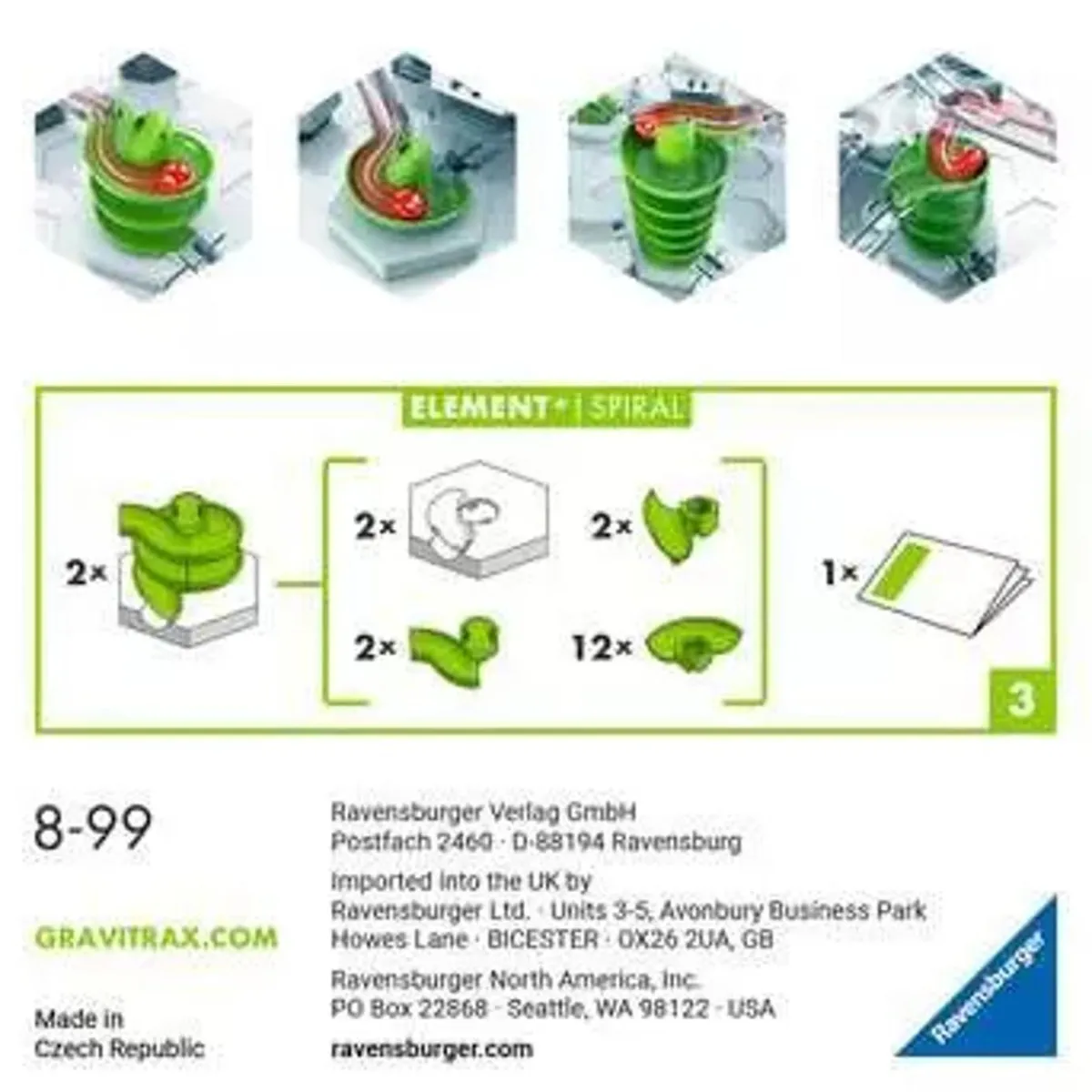 Ravensburger - Accesorio de habilidad - espiral para pista de canicas ㅤ*RAVENSBURGER IBÉRICA Clearance