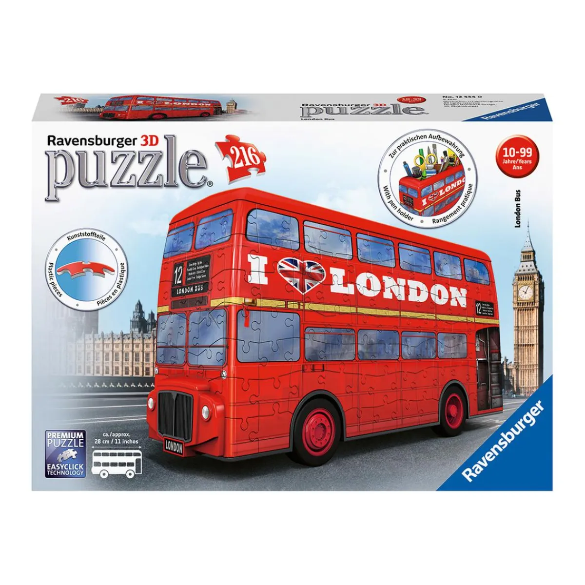 Online - Autobús de Londres - Puzzle 3D 216 Piezas Juegos Y Puzzles