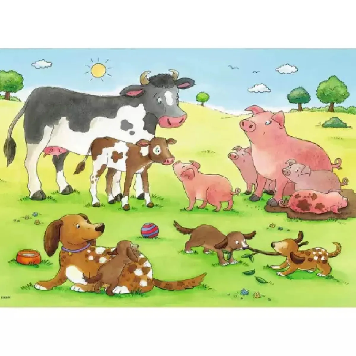 Discount Ravensburger - Familias animales - Puzzles 2x12 piezas Juegos Y Puzzles