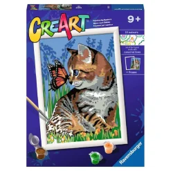Ravensburger - Gatito y mariposa CreArt*RAVENSBURGER IBÉRICA Hot