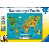 New Ravensburger - Mapa de los animales - Puzzle 150 piezas XXL Juegos Y Puzzles