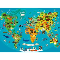 New Ravensburger - Mapa de los animales - Puzzle 150 piezas XXL Juegos Y Puzzles