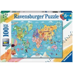 Ravensburger - Mapamundi - Puzzle 100 piezas XXL*RAVENSBURGER IBÉRICA New