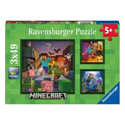 Ravensburger - Minecraft - Pack 3 puzzles 49 piezas Juegos Y Puzzles