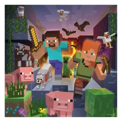 Ravensburger - Minecraft - Pack 3 puzzles 49 piezas Juegos Y Puzzles