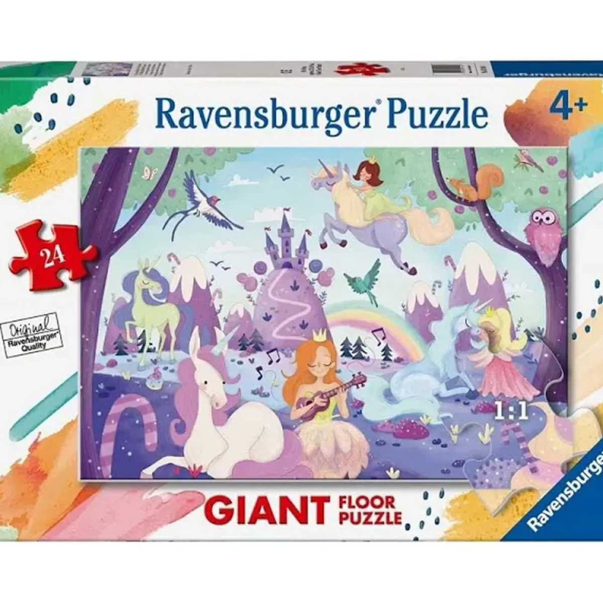 Ravensburger - Puzzle gigante de suelo con 24 piezas: unicornios y Spiderman ㅤ*RAVENSBURGER IBÉRICA Discount
