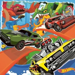 Ravensburger - Puzzle Hot Wheels, Colección de 3 puzzles de 49 piezas ㅤ*RAVENSBURGER IBÉRICA