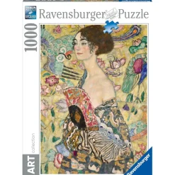 Ravensburger - Puzzle Klimt: Dama con Abanico, 1000 Piezas ㅤ*RAVENSBURGER IBÉRICA Discount
