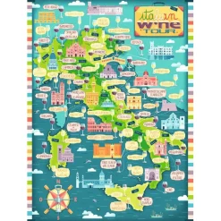 Outlet Ravensburger - Puzzle mapa de vinos de Italia, 1000 piezas ㅤ Juegos Y Puzzles