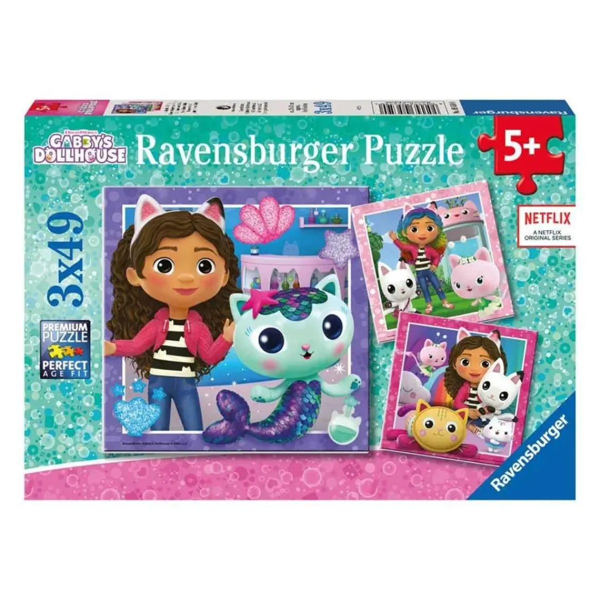 Outlet Ravensburger - Puzzle 3x49 piezas Gabby's Dollhouse, colección multicolor ㅤ Juegos Y Puzzles