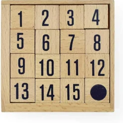 Rompecabezas numérico de madera con tarjetas 1 a 15 ㅤ Estilo De Vida