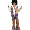 - Disfraz de Hippie con estampado floral para hombre Talla única ㅤ*RUBIE'S Hot