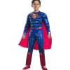 Outlet - Superman - Disfraz Superman Black Line Deluxe infantil con pecho musculoso y capa ㅤ Disfraces|Halloween