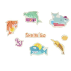 Set de 8 gomas de borrar Tiburón Material Escolar