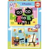 New Set de 2 puzzles infantiles, 48 piezas cada uno, 28 x 20 cm ㅤ Juegos Y Puzzles