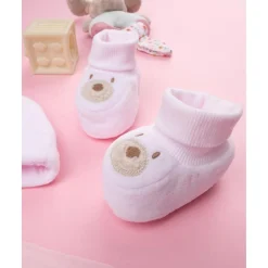 Set de Gorro y Patucos para Bebé Niña en Rosa*Prenatal Best