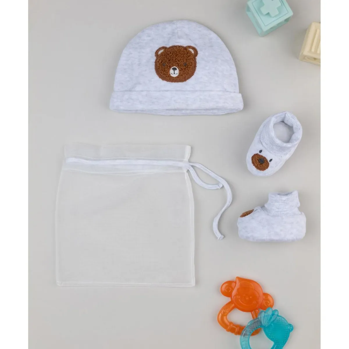 Set de Gorro y Patucos para Bebé Niño en Gris Recién Nacido·Ropa Y Accesorios|Ropa Y Accesorios·Accesorios