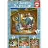 Set de puzzles infantiles progresivos: cuentos del bosque, 12-25 piezas ㅤ*EDUCA BORRAS Best