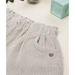 Discount Shorts de pana beige con bordados para niña Niña·Bebé Niña 3-36 Meses|Bebé Niña 3-36 Meses·Vaqueros, Pantalones Y Petos