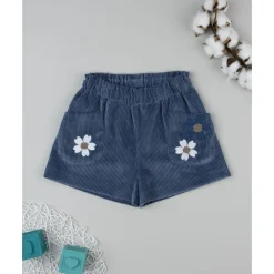 Clearance Shorts niña azul con flores Niña·Niña 2-10 Años|Niña 2-10 Años·Vaqueros, Pantalones Y Petos