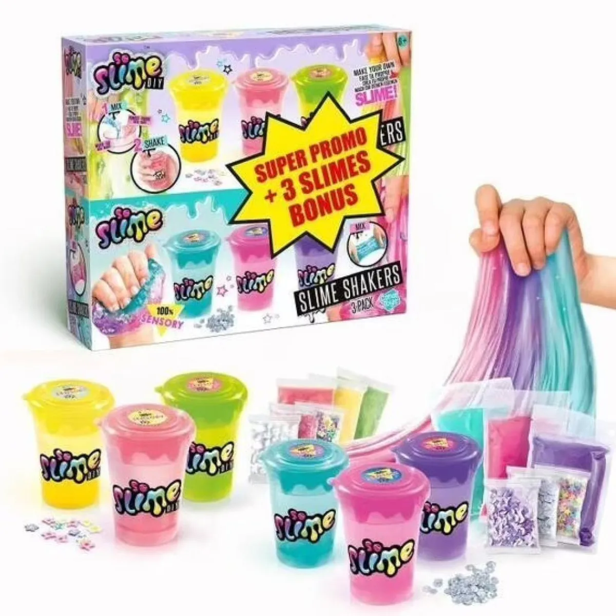Hot Slime Shackers 3 botes + 3 de regalo Arte Y Manualidades