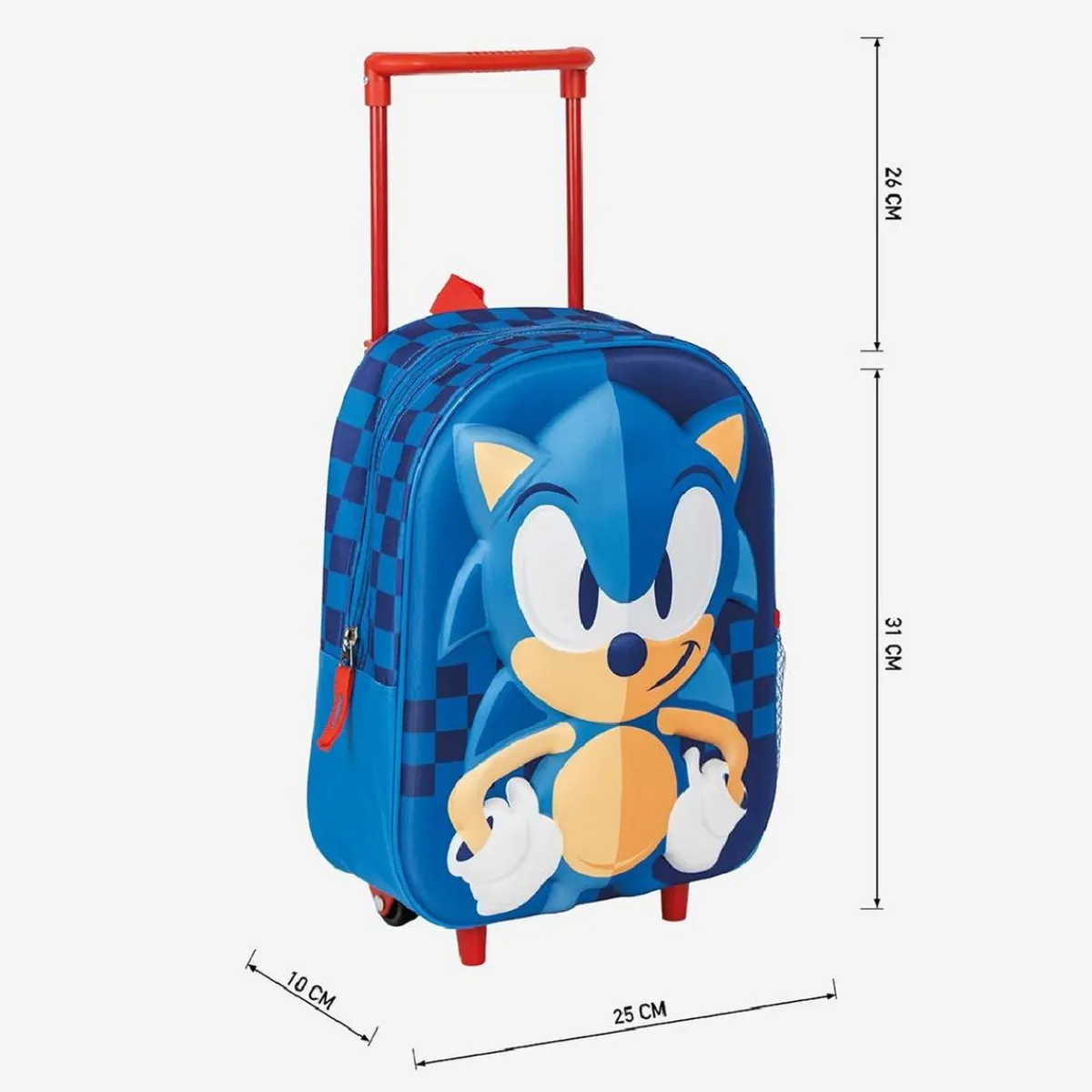 Sonic - Mochila infantil trolley 3D Material Escolar