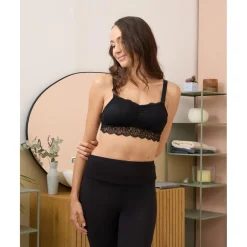 Sostén de lactancia de encaje negro*Prenatal Clearance