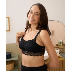 Sostén de lactancia de encaje negro*Prenatal Clearance
