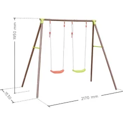Sale - Columpio de acero Acier Malo 2 balancines Columpios