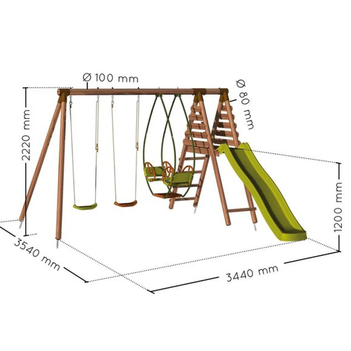 Sale - Columpio de madera Narcisse Columpios
