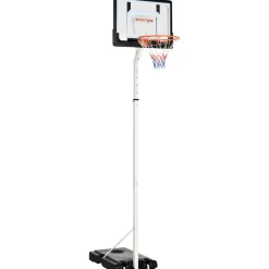 Outlet Sportnow - Canasta de baloncesto altura ajustable de 260-305 cm Blanco Deportes