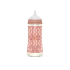 - Bonhomia biberón con tetina sx pro +6 meses 360ml pluma rosa*SUAVINEX