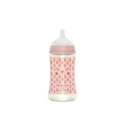 - Bonhomia biberón con tetina sx pro +3 meses 270ml búho rosa Biberones Y Chupetes·Biberones