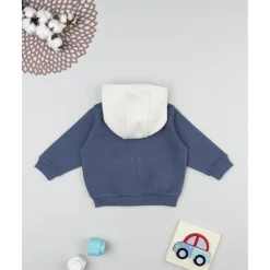 Sudadera azul con capucha y estampado para niño*Prenatal Online
