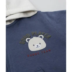Sudadera azul con capucha y estampado para niño*Prenatal Online