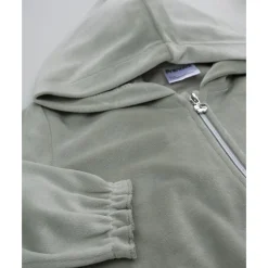 Sudadera de niña en terciopelo verde*Prenatal