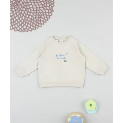 Sudadera de niño crema Little Friends*Prenatal Outlet
