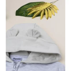 Sudadera gris con capucha y estampado de oso para niño*Prenatal Online