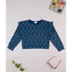 Sudadera niña azul margaritas*Prenatal Best