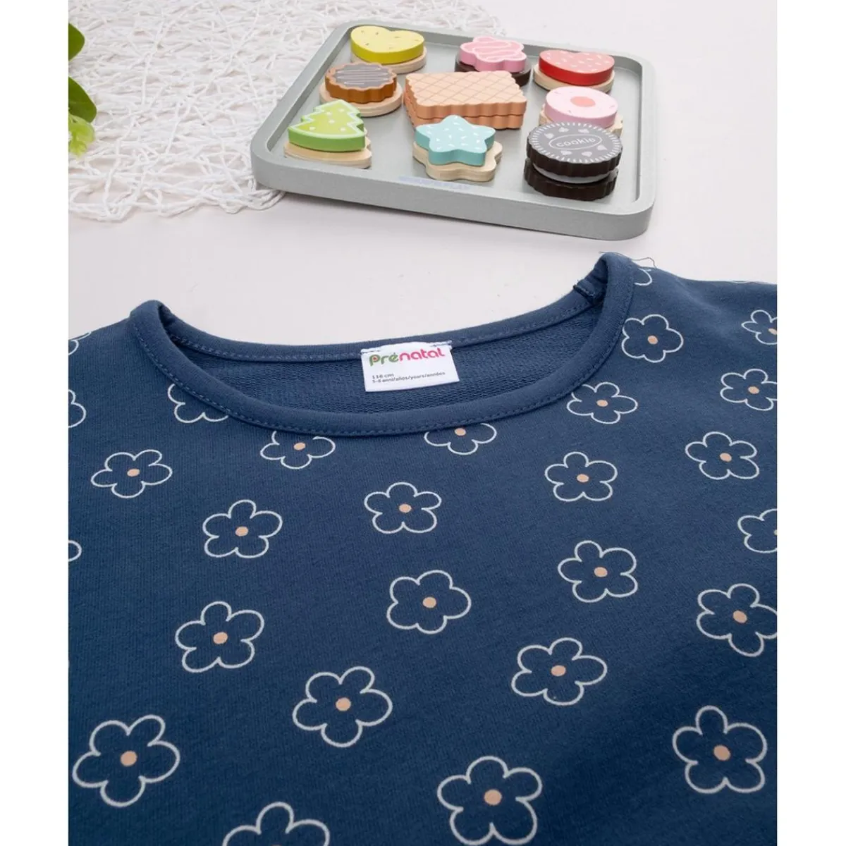 Sudadera niña azul margaritas*Prenatal Best