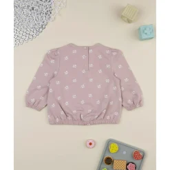 Sudadera niña rosa con flores blancas*Prenatal Discount