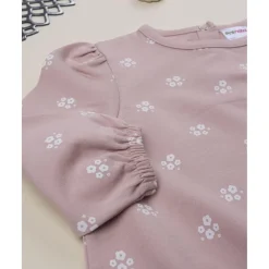 Sudadera niña rosa con flores blancas*Prenatal Discount