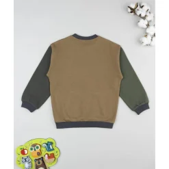 Outlet Sudadera niño color block marrón y verde Niño·Niño 2-10 Años|Niño 2-10 Años·Abrigos Y Plumíferos