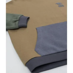 Outlet Sudadera niño color block marrón y verde Niño·Niño 2-10 Años|Niño 2-10 Años·Abrigos Y Plumíferos
