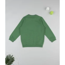 Sudadera niño verde estampado relieve*Prenatal Outlet