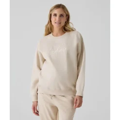 Sale Sudadera premamá crudo con bordado Premamá·Moda|Moda·Prendas De Punto