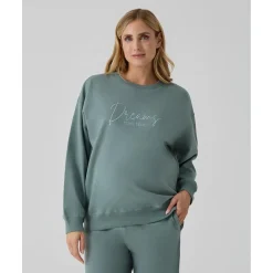 Sudadera premamá verde con bordado*Prenatal